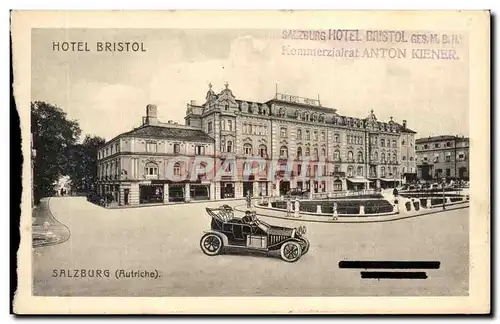 Ansichtskarte AK Hotel Bristol Salsburg Autriche Automobile