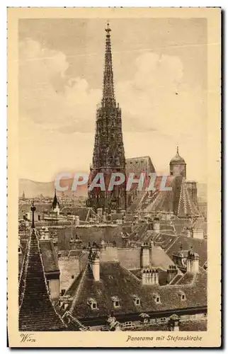 Cartes postales Wien Panorama mit Stefanskirche