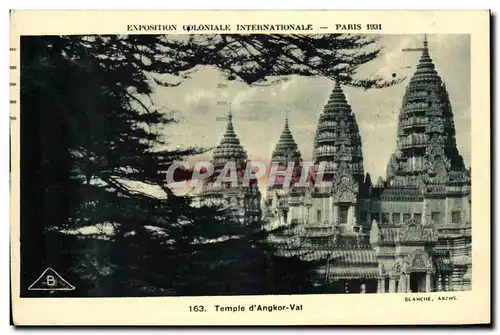 Cartes postales Exposition Coloniale Internationale Paris 1931 Temple d Angkor Vat