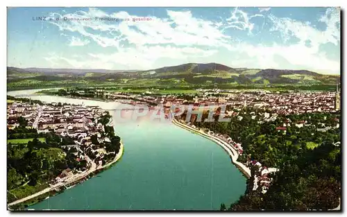 Cartes postales Linz a d Donau vom Freinbarg aus gesehen