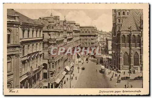 Cartes postales Wien Stefansplatz gegen Rotenturmstrafe