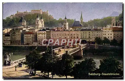 Ansichtskarte AK Salzburg Staatsbrucke