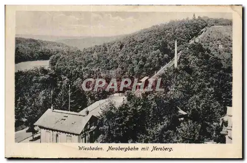 Cartes postales Wiesbaden Nerobergbahn mit Neroberg