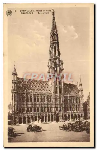 Cartes postales Bruxelles Hotel de ville