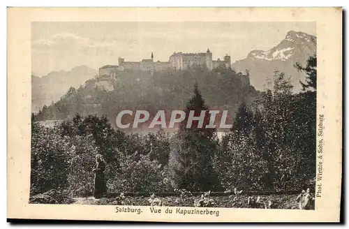 Cartes postales Salzburg vue du Kapuzinerberg