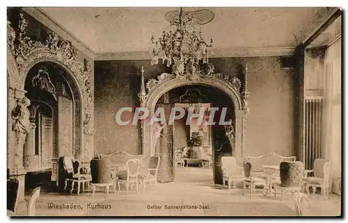 Cartes postales Wiesbaden Kurhaus Gelber Konversations Saal