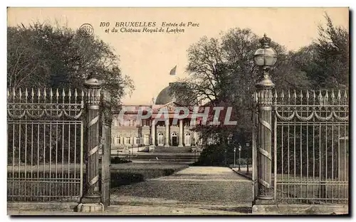 Cartes postales Bruxelles Entree du Parc et du Chateau Royal de Laken