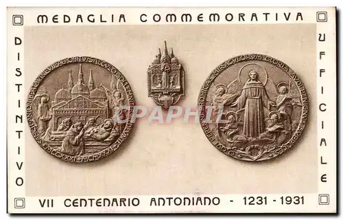 Ansichtskarte AK Medaglia Commemorativa san Antonio