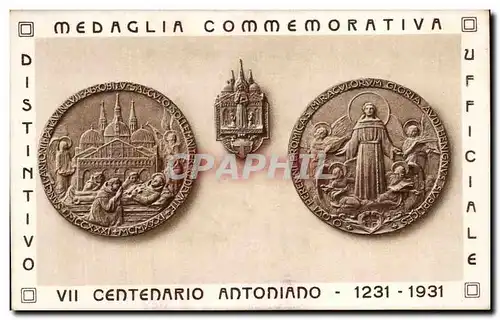 Cartes postales Medaglia Commemorativa san Antonio