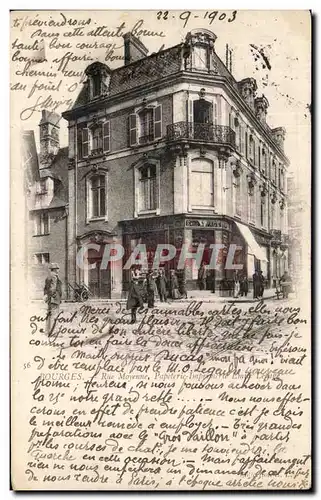 Cartes postales Bourges Rue Moyenne Papeterie Imprimerie Emile Lesage