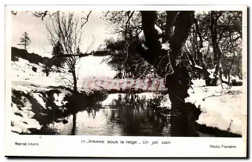 Cartes postales Ifrane Sous la neige Un joli coin Maroc