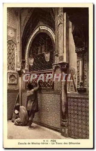 Cartes postales Fez Zaouia de Moulay Idriss Lo Tronc des Offrandes