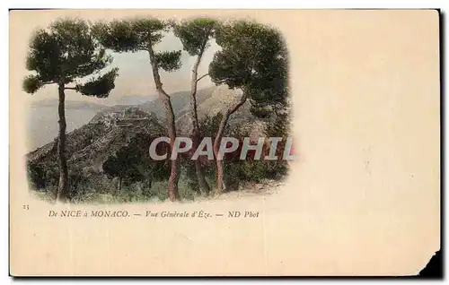 Cartes postales De Nice a Monaco Vue Generale d Eze