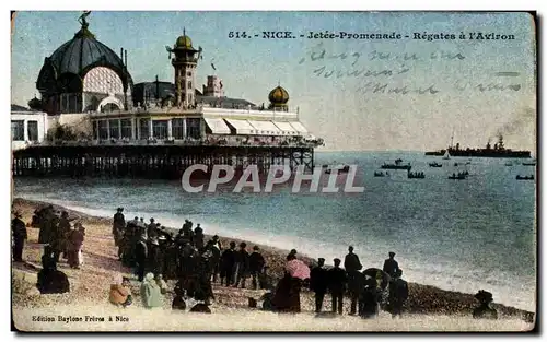Ansichtskarte AK Nice Jetee Promenade Regates a I aviron