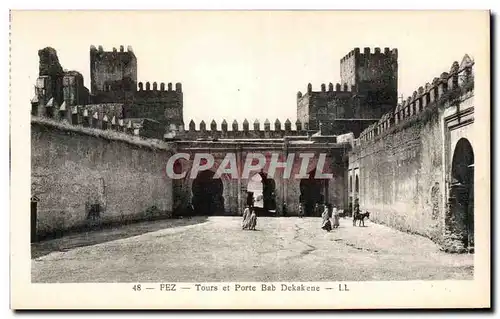 Cartes postales Fez Tours et Porte Bab Dekakene