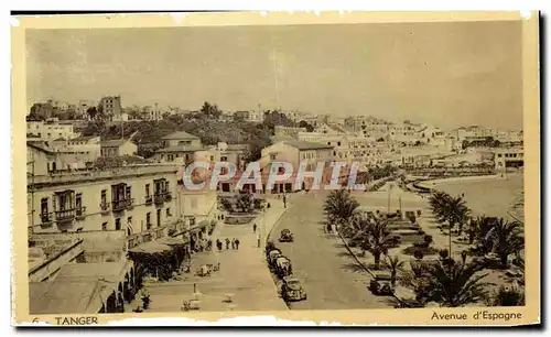 Cartes postales Tanger Avenue d Espagne Maroc