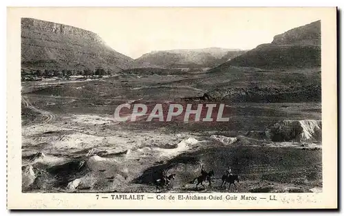 Ansichtskarte AK Tafilalet Col de El Atchana Oued Guir Maroc Cheval Horse