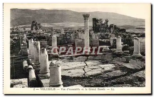 Ansichtskarte AK Volubilis Vue d ensemble et le Grand Bassin Maroc