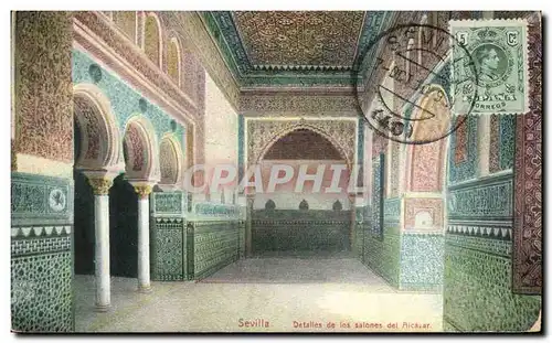 Cartes postales Sevilla Detalles de les Salones del Alcazar