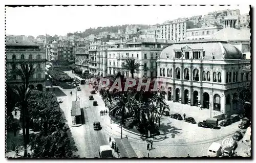 Cartes postales Alger La place de I Opera et la rue Dumont d Urville