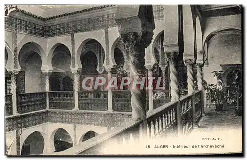 Cartes postales Alger Interieur de l Archeveche