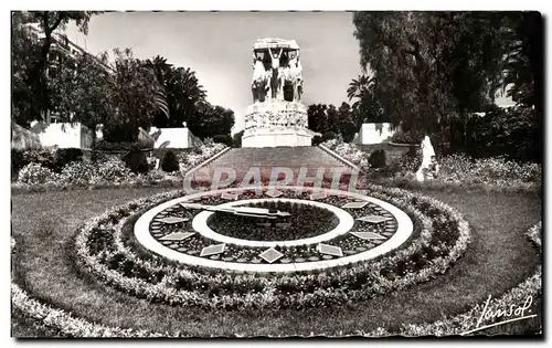 Ansichtskarte AK Alger L Horloge Florale et le Monument aux Morts