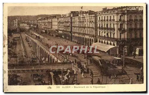 Cartes postales Alger Boulevard de la Republique