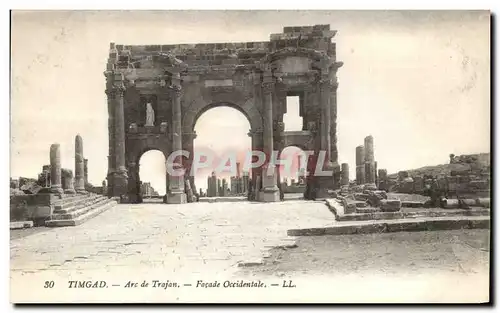 Cartes postales Timgad Arc de Trajan Facade Occidentale