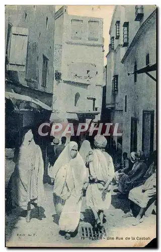 Cartes postales Alger Une Rue de la Casbah