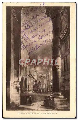 Cartes postales Constantinople Saint Sophie La Nef Turquie Turkey