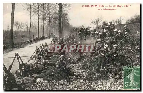 Cartes postales Coulommiers Le 76e Reg d Inf aux Manoeuvres Militaria