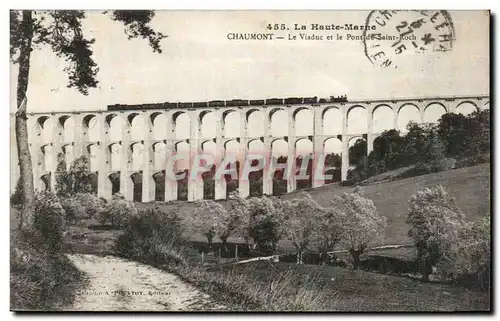 Ansichtskarte AK La Haute Marne Chaumont Le Viaduc et le Pont de Saint Roch Train