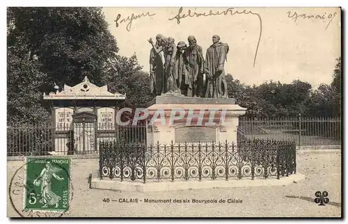 Ansichtskarte AK Calais Monument des six Bourgeois de Calais