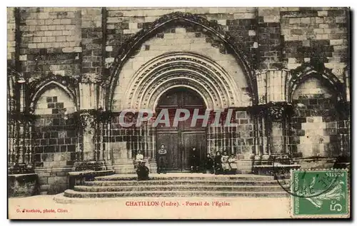 Cartes postales Chatillon Portail de l Eglise Enfants