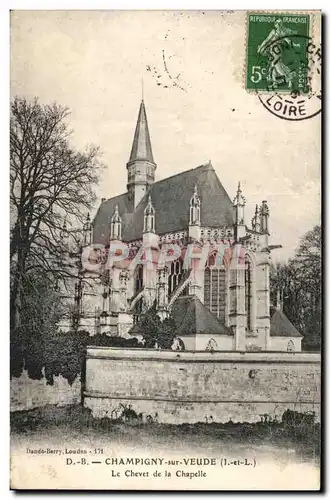 Cartes postales Champigny sur Veude Le Chevet de la Chapelle