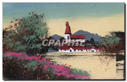 Dessin peinture Maison de village