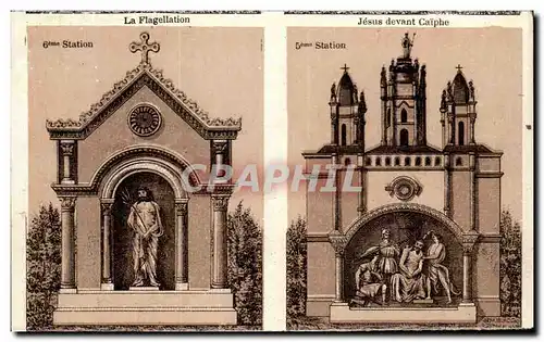 Cartes postales La Flagellation Jesus Devant Caiphe Lourdes