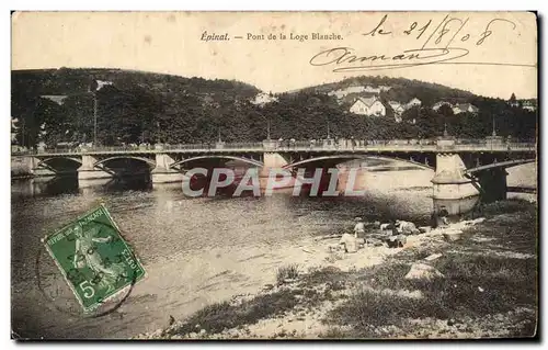 Ansichtskarte AK Epinal Pont de la Loge Blanche Lavandieres