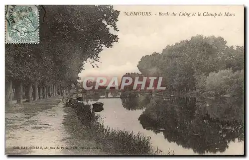 Ansichtskarte AK Nemours Bords du Loing et le Champ de Mars