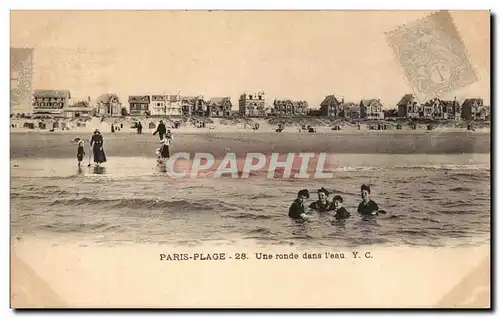 Cartes postales Paris Plage Une ronde dans I eau