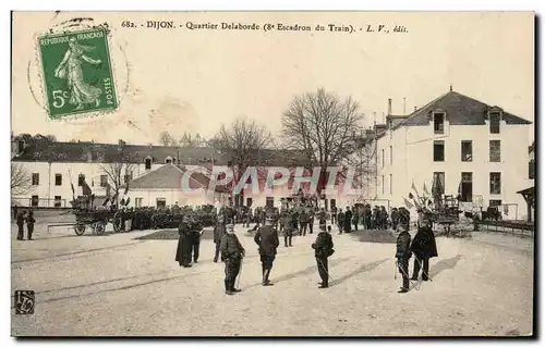 Cartes postales Dijon Quartier Delaborde 8eme escadron du Train Militaria