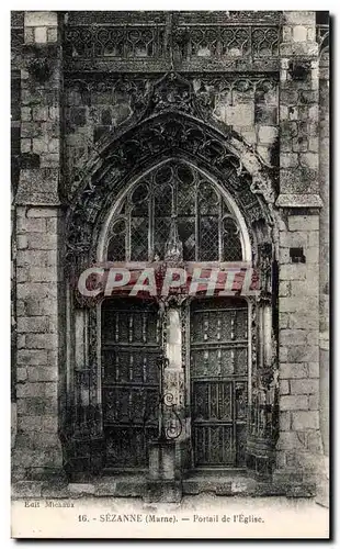 Cartes postales Sezanne Portail de I Eglise