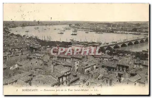 Cartes postales Bordeaux Panorama pris de la Tour Saint Michel