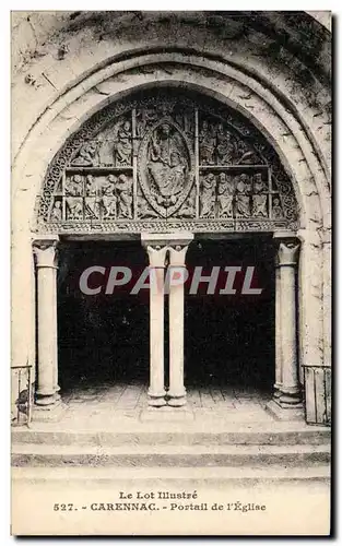 Cartes postales Le Lot Illustre Carennac Portail de I Eglise
