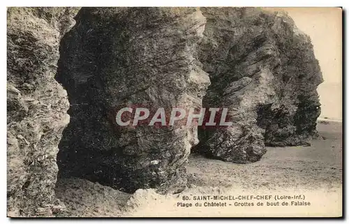 Ansichtskarte AK Saint Michel Chef Chef Plage du Chatelet Grotes de Bout de Falaise