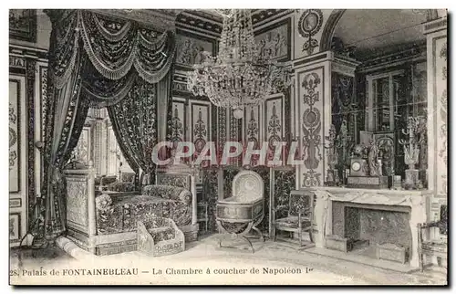 Ansichtskarte AK Palais de Fontainebleau La Chambre a Coucher de Napoleon 1er