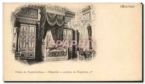 Cartes postales Palais de Fontainebleau Chambre a coucher de Napoleon 1er