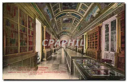 Cartes postales Palais De Fontainebleau Galerie de diane Bibliotheque Library