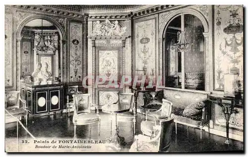 Cartes postales Palais de Fontainebleau Boudoir de Marie Antoinette