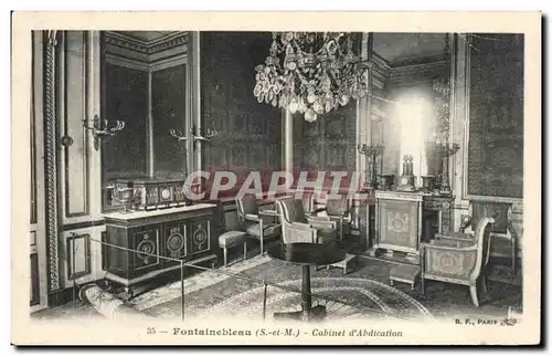 Ansichtskarte AK Fontainebleau Cabinet d abdication